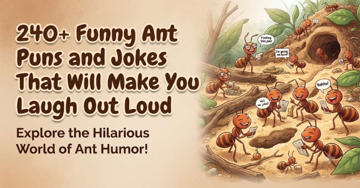 240+ Funny Ant Puns and Jokes That Will Make You Laugh Out Loud