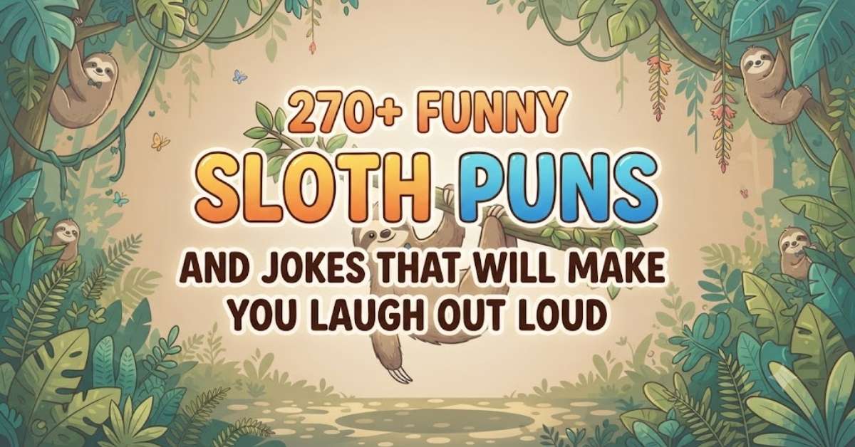 270+ Funny Sloth Puns and Jokes That Will Make You Laugh Out Loud