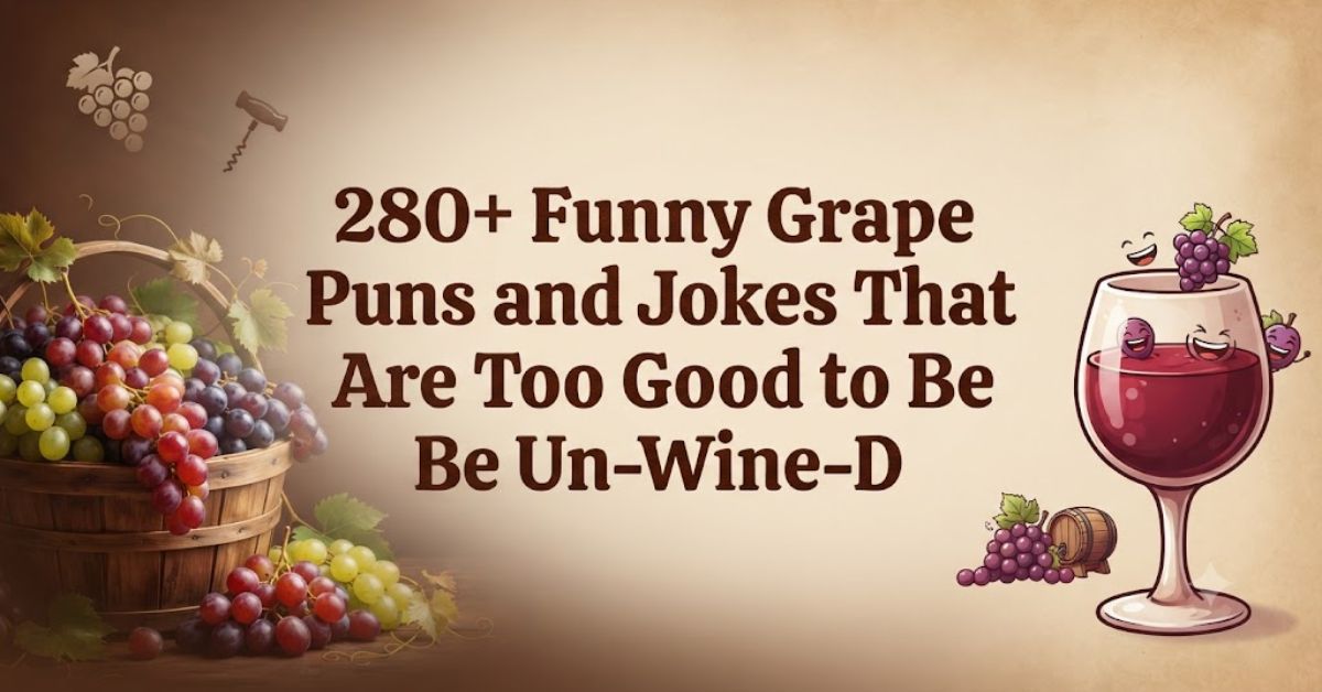 280+ Funny Grape Puns and Jokes That Are Too Good to Be Un-Wine-D
