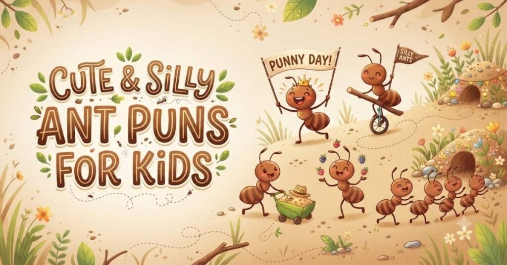 Cute & Silly Ant Puns for Kids
