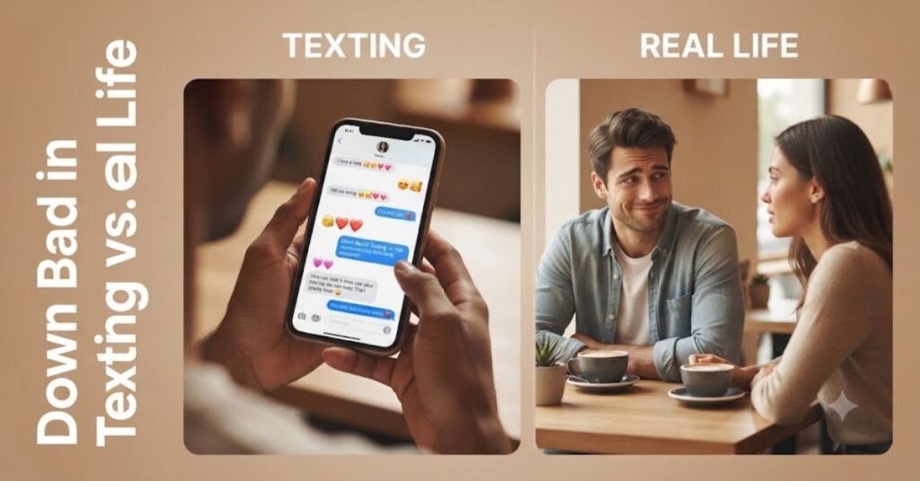 Down Bad in Texting vs. Real Life