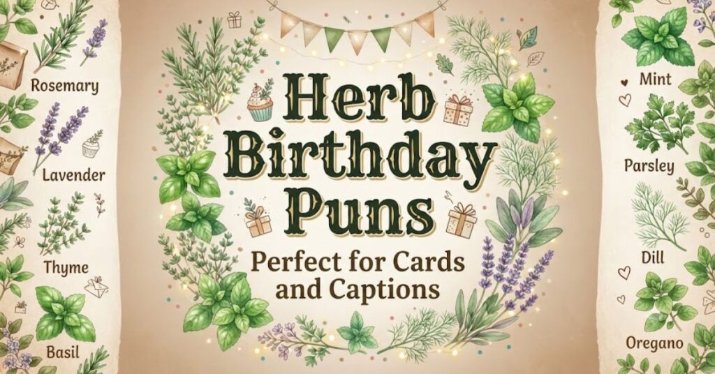 Herb Birthday Puns Perfect for Cards and Captions
