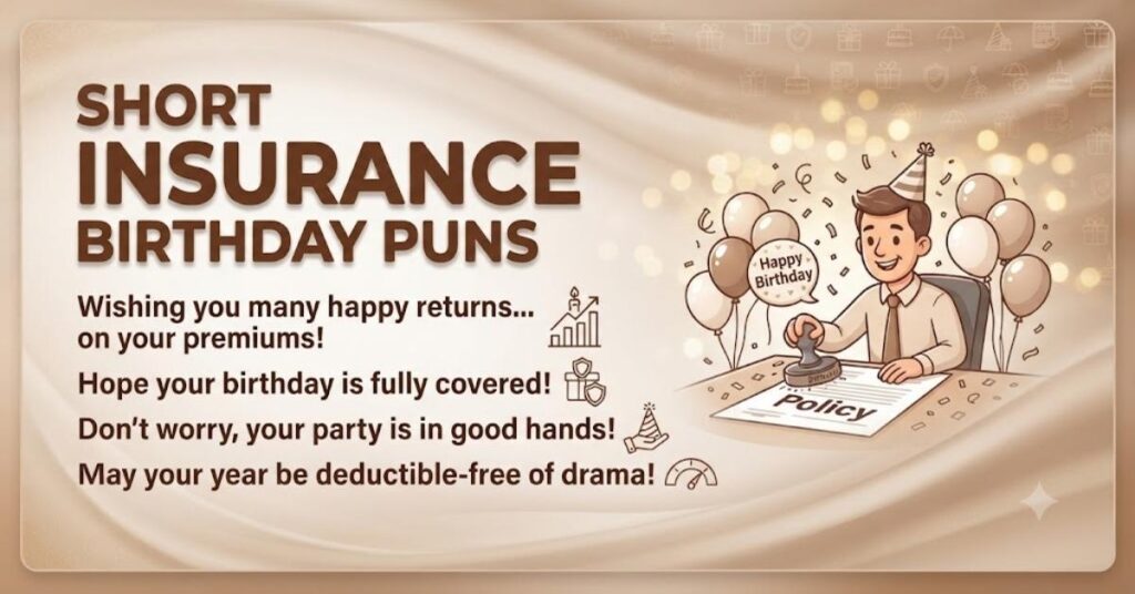 Short Insurance Birthday Puns